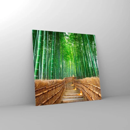 Obraz na skle - Esence asijské přírody - 40x40 cm