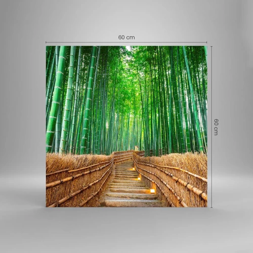 Obraz na skle - Esence asijské přírody - 60x60 cm