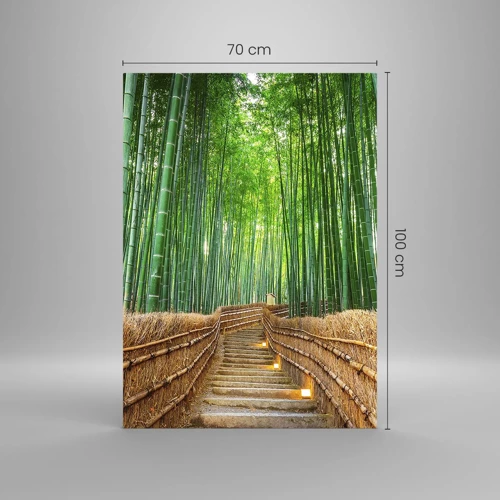 Obraz na skle - Esence asijské přírody - 70x100 cm