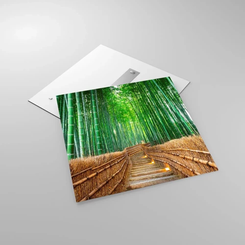 Obraz na skle - Esence asijské přírody - 70x70 cm