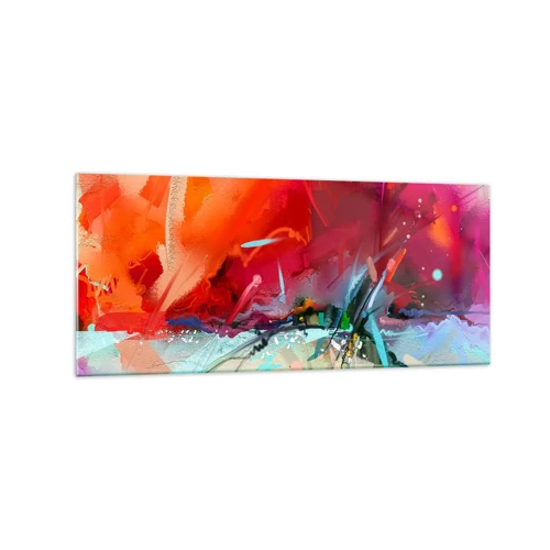 Obraz na skle - Exploze světel a barev - 120x50 cm