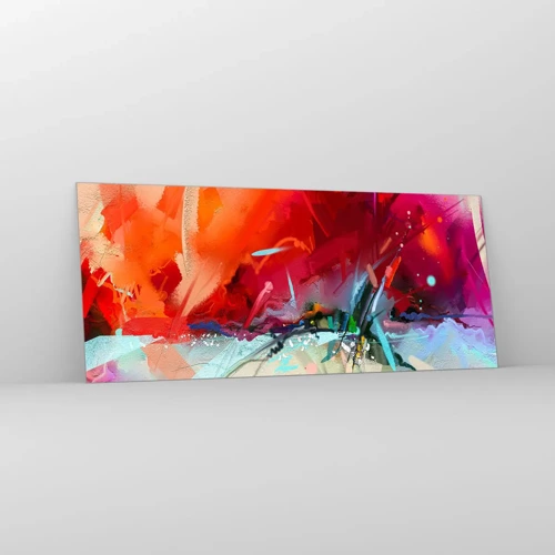 Obraz na skle - Exploze světel a barev - 120x50 cm