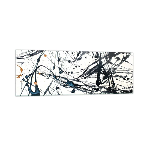 Obraz na skle - Expresionistická abstrakce - 90x30 cm