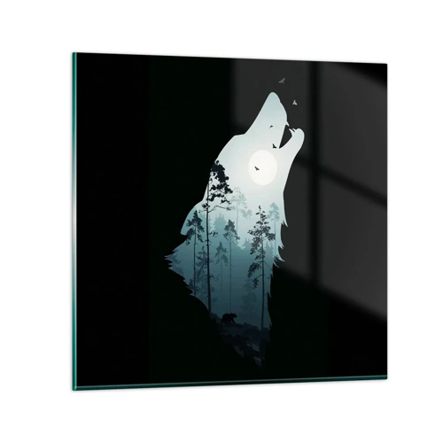 Obraz na skle - Hlas lesní noci - 40x40 cm