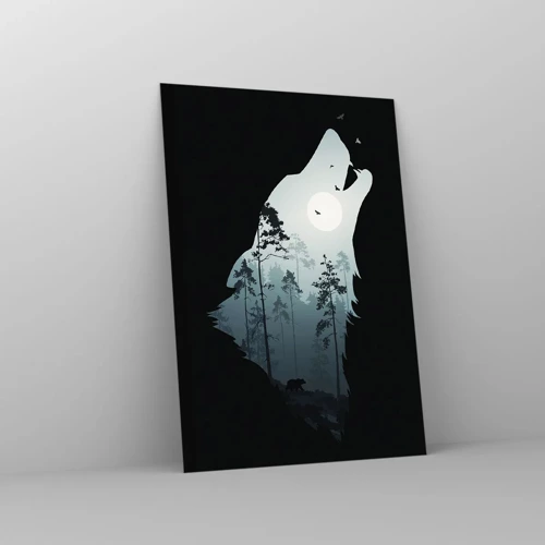 Obraz na skle - Hlas lesní noci - 70x100 cm