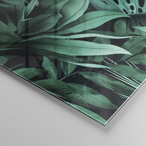 Obraz na skle - Hloubka tropické zeleně - 120x50 cm