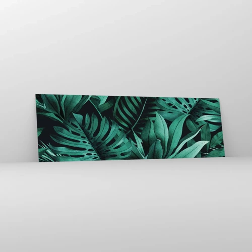 Obraz na skle - Hloubka tropické zeleně - 160x50 cm