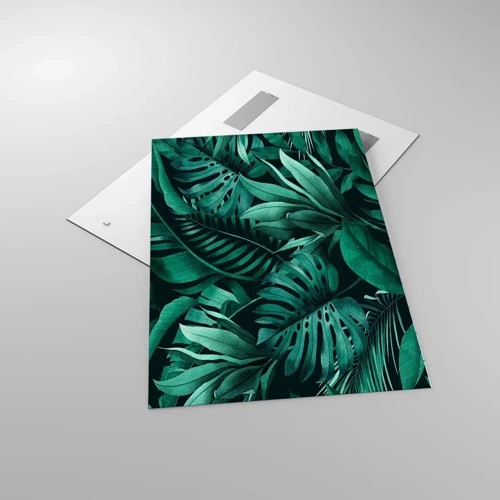 Obraz na skle - Hloubka tropické zeleně - 70x100 cm