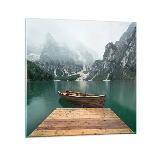 Obraz na skle - „Hrdé skály vepředu“ - 40x40 cm