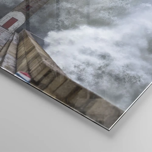 Obraz na skle - Hukot vody, šum větru - 30x30 cm