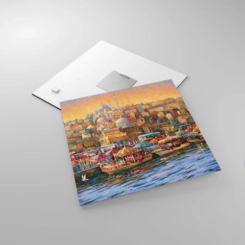 Obraz na skle - Istanbulský příběh - 30x30 cm