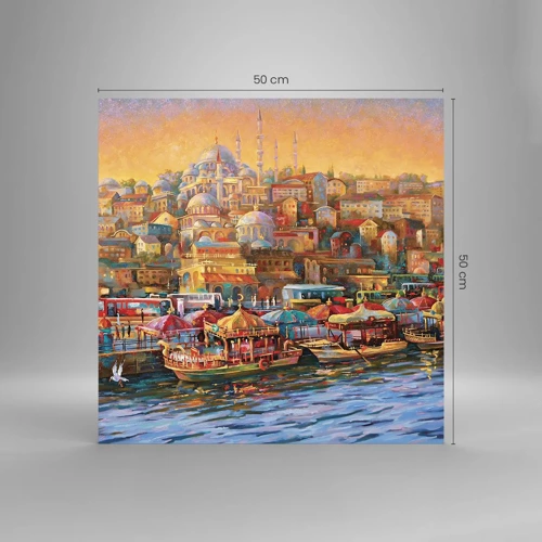 Obraz na skle - Istanbulský příběh - 50x50 cm
