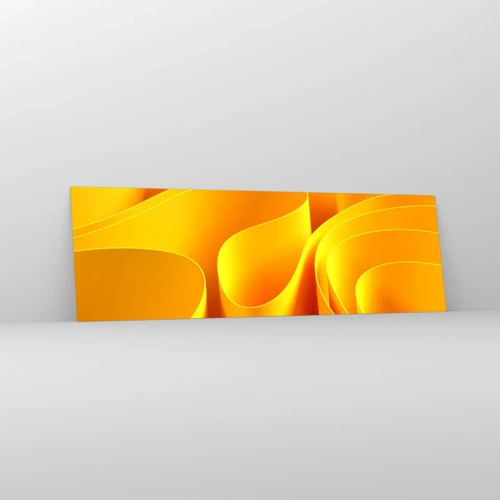 Obraz na skle - Jako sluneční vlny - 160x50 cm