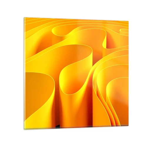 Obraz na skle - Jako sluneční vlny - 30x30 cm