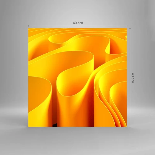 Obraz na skle - Jako sluneční vlny - 40x40 cm