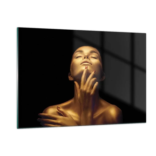 Obraz na skle - Jako zlaté hedvábí - 120x80 cm
