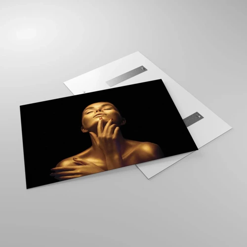 Obraz na skle - Jako zlaté hedvábí - 120x80 cm
