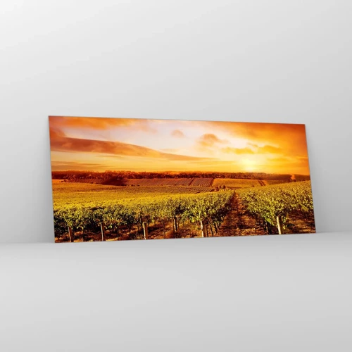 Obraz na skle - Jemně ovocné s tónem slunce - 120x50 cm