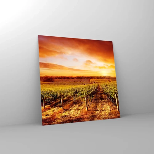 Obraz na skle - Jemně ovocné s tónem slunce - 60x60 cm