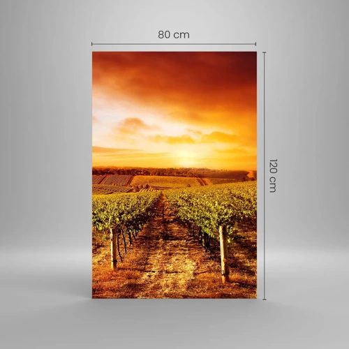 Obraz na skle - Jemně ovocné s tónem slunce - 80x120 cm