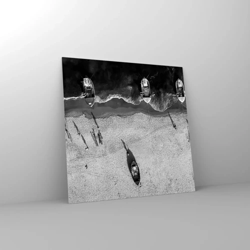 Obraz na skle - Ještě na břehu… - 40x40 cm