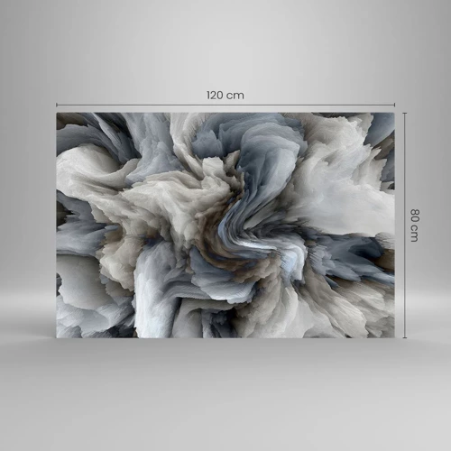 Obraz na skle - Kámen a květ - 120x80 cm