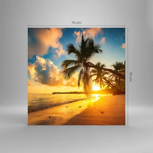 Obraz na skle - Karibský sen - 70x70 cm