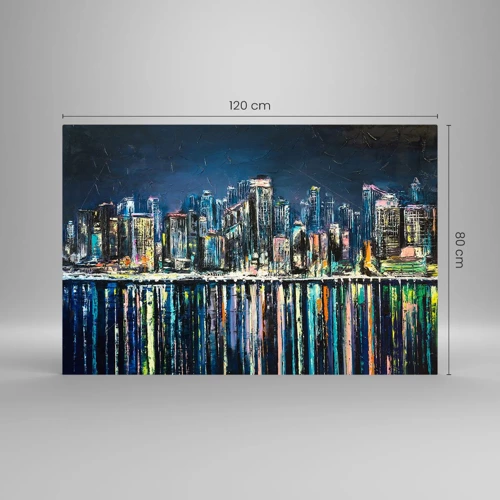 Obraz na skle - Kaskáda světel - 120x80 cm