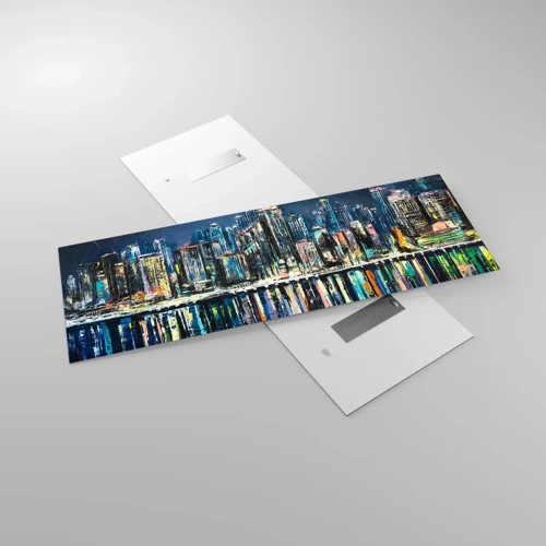 Obraz na skle - Kaskáda světel - 140x50 cm