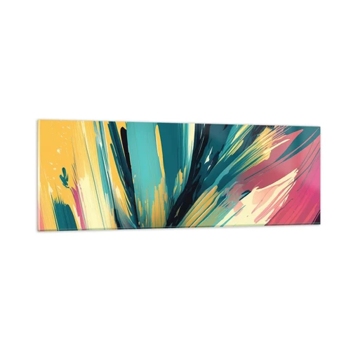 Obraz na skle - Kompozice – exploze radosti - 90x30 cm