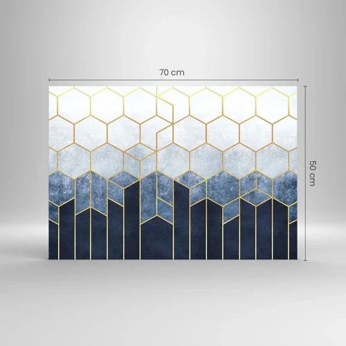 Obraz na skle - Kompozice v synkopickém rytmu - 70x50 cm