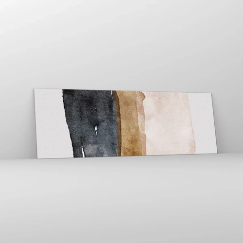 Obraz na skle - Kompozice zemitých barev - 90x30 cm