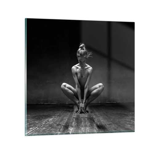 Obraz na skle - Koncentrace taneční energie - 30x30 cm