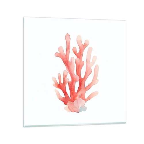 Obraz na skle - Korálový korál - 60x60 cm