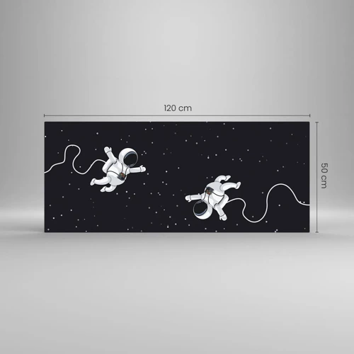 Obraz na skle - Kosmický tanec - 120x50 cm