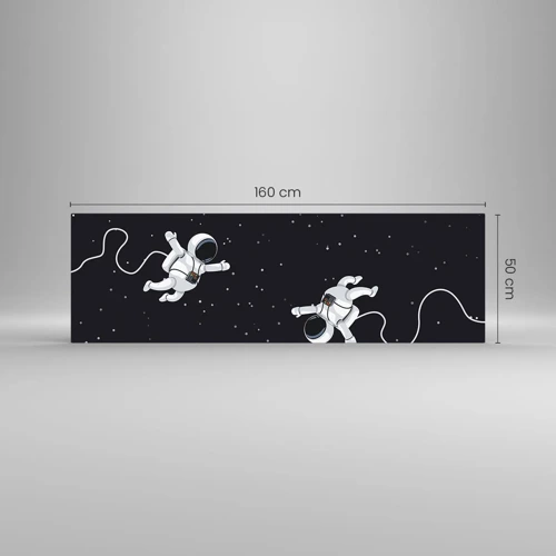 Obraz na skle - Kosmický tanec - 160x50 cm