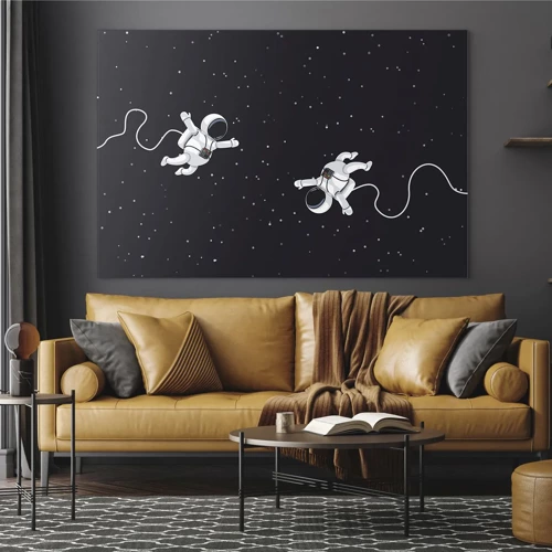 Obraz na skle - Kosmický tanec - 70x50 cm
