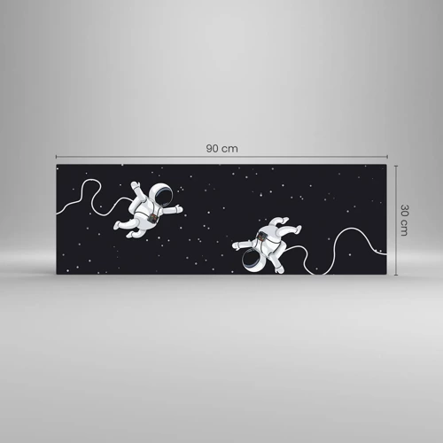 Obraz na skle - Kosmický tanec - 90x30 cm