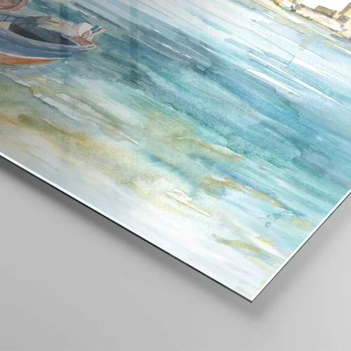 Obraz na skle - Krajina v modří - 50x70 cm