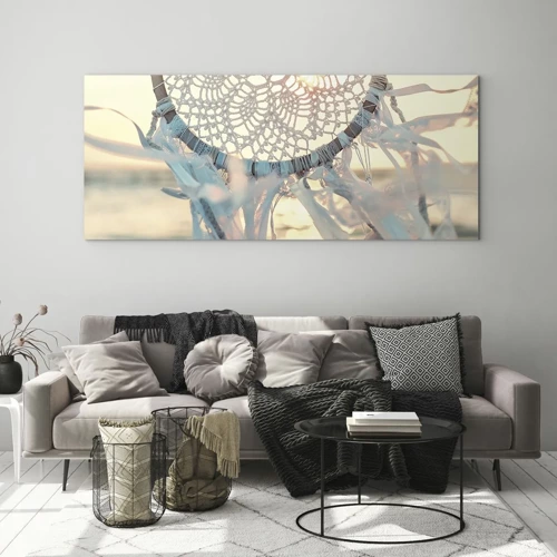 Obraz na skle - Krajkový totem - 120x50 cm