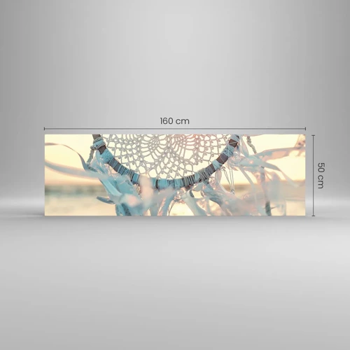 Obraz na skle - Krajkový totem - 160x50 cm