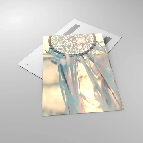 Obraz na skle - Krajkový totem - 80x120 cm
