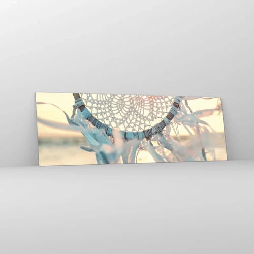 Obraz na skle - Krajkový totem - 90x30 cm