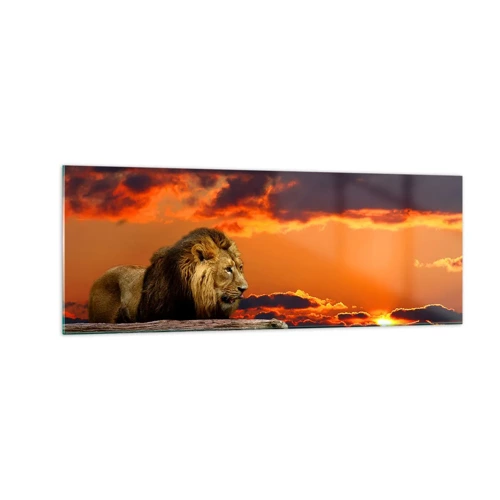Obraz na skle - Král přírody - 140x50 cm