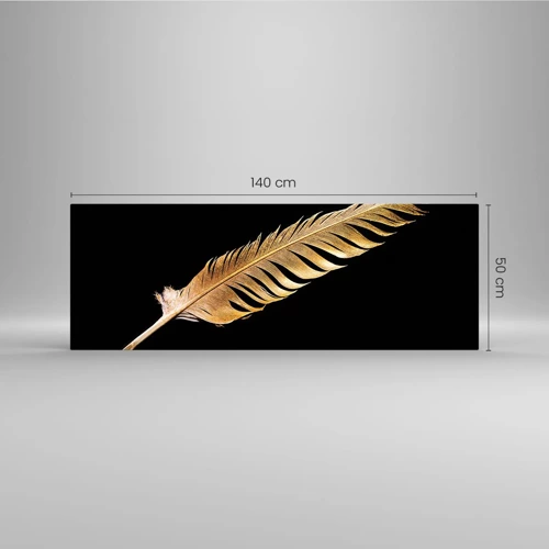Obraz na skle - Krásne peříčko… - 140x50 cm