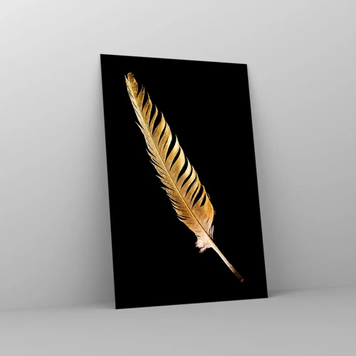 Obraz na skle - Krásne peříčko… - 80x120 cm