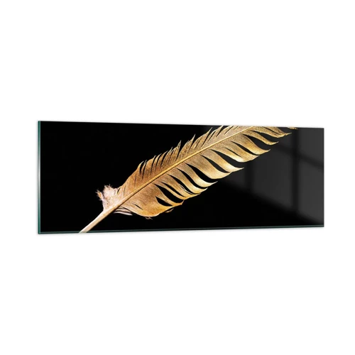 Obraz na skle - Krásne peříčko… - 90x30 cm