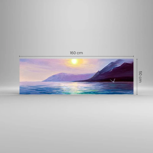 Obraz na skle - Křišťál vody a vzduchu - 160x50 cm