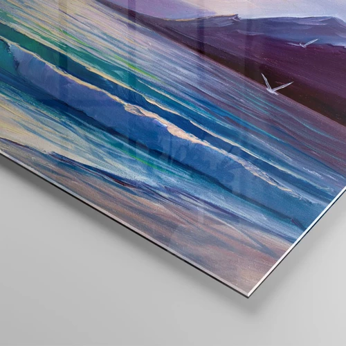 Obraz na skle - Křišťál vody a vzduchu - 40x40 cm