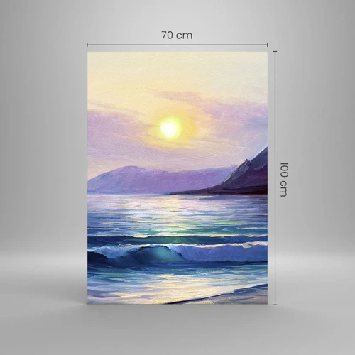 Obraz na skle - Křišťál vody a vzduchu - 70x100 cm